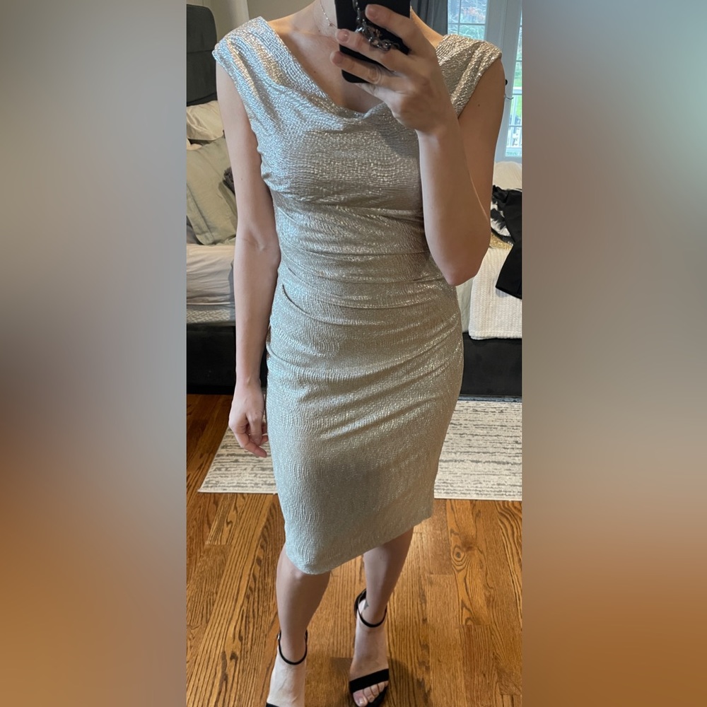 Ralph Lauren Gold midi dress